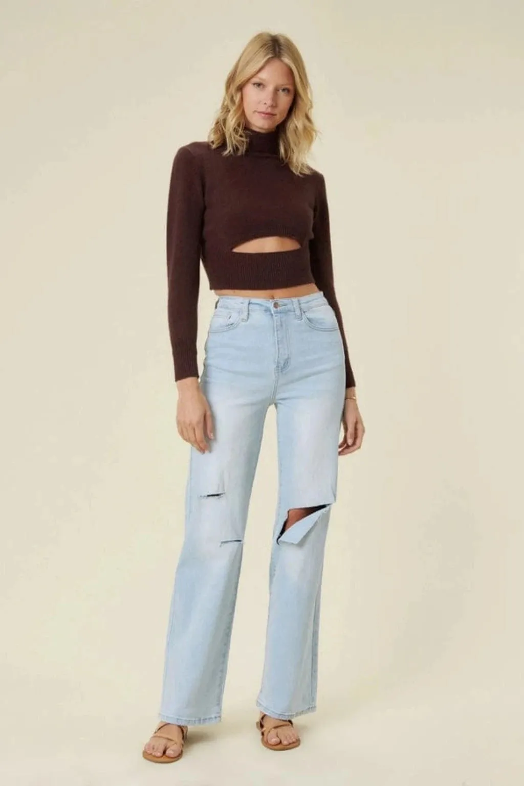 Rockstar Ripped Wide Leg Jeans